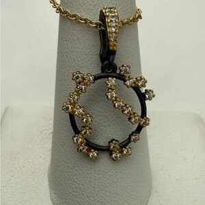 New Freida Rothman Midnight Sterling Silver Necklace